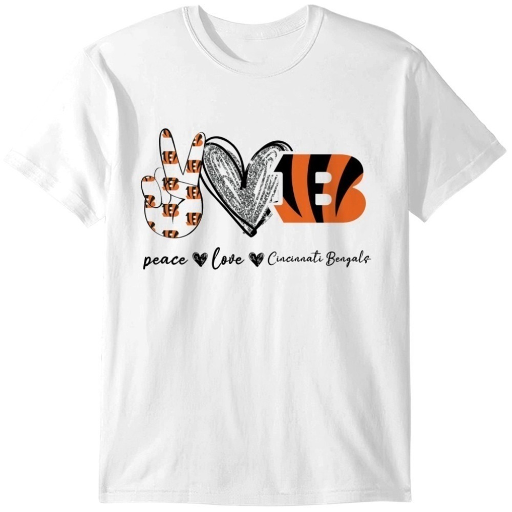 Peace Love Cincinnati Bengals Tshirts 2